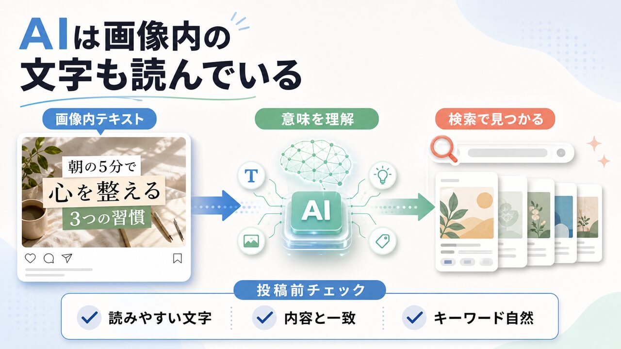 あなたの投稿、AIは正しく理解していますか?見過ごされがちな「画像内の文字情報」の図解