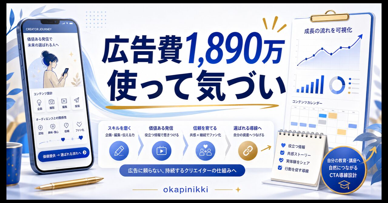 広告費1,890万使って気づいた|広告は麻薬だったのアイキャッチ