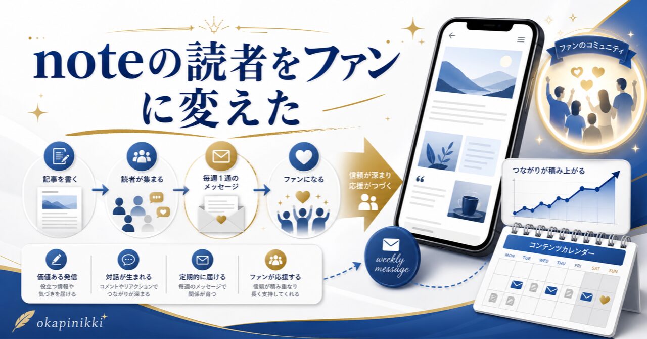 noteの読者をファンに変えた毎週1通のメッセージ習慣のアイキャッチ