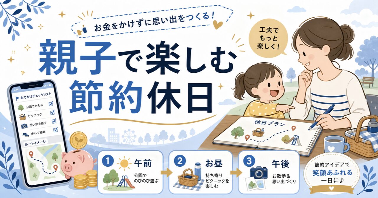 シンママの休日【予算500円】で1日遊び尽くす!お金がなくても子どもと笑顔で過ごす7つの秘訣のアイキャッチ