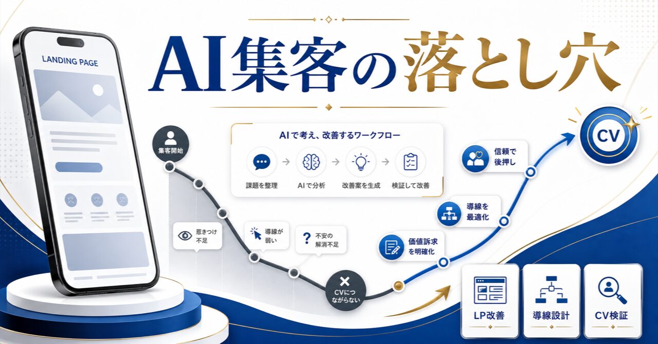 AIで作ったLPに120万突っ込んでCV0件だった話のアイキャッチ