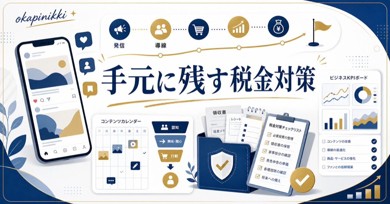 【実体験】Instagram起業で法人2期目に税金430万!僕が本当にやった「稼ぎながら手元に残す」税金対策3選のアイキャッチ