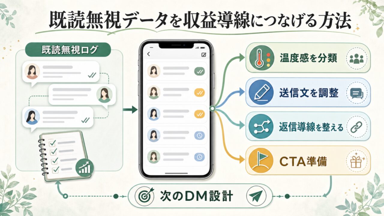 既読無視のデータをインスタ収益化に直結させる方法の図解