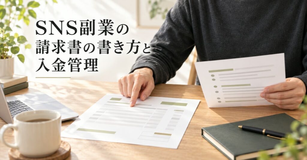 SNS副業の請求書の書き方と入金管理|インボイスと源泉徴収の判断