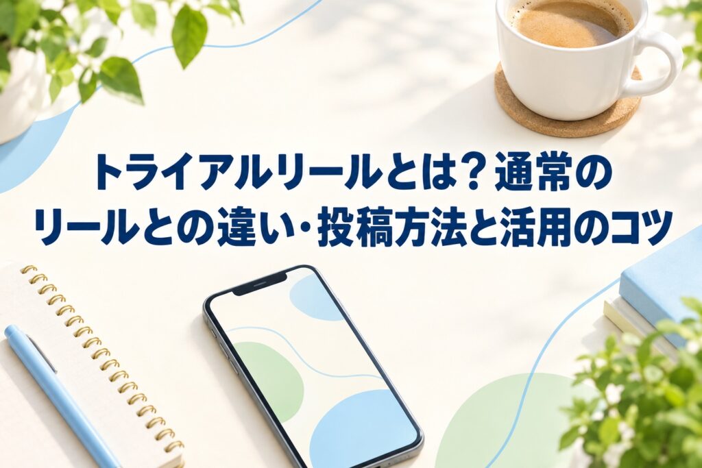 トライアルリールとは?通常のリールとの違い・投稿方法と活用のコツ