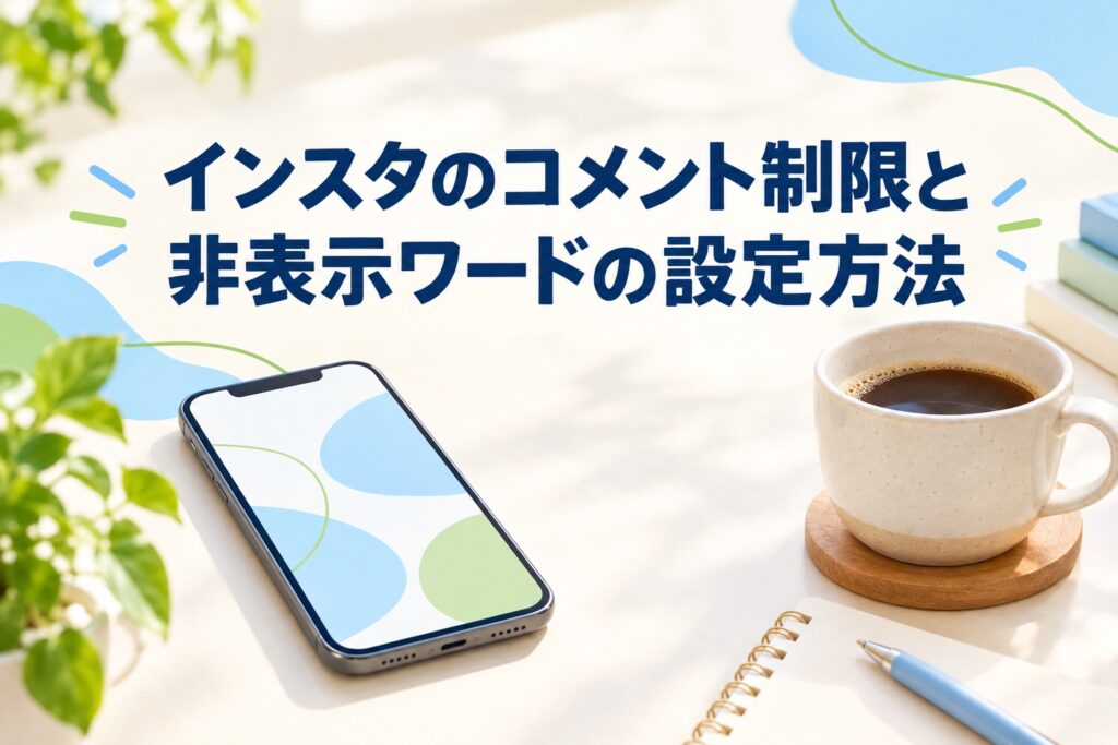 インスタのコメント制限と非表示ワードの設定方法|不快なコメントを隠す手順